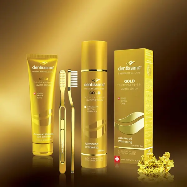 Зубная паста-гель Dentissimo Advanced Whiitening Gold, отбеливающая, 75 мл - фото 2