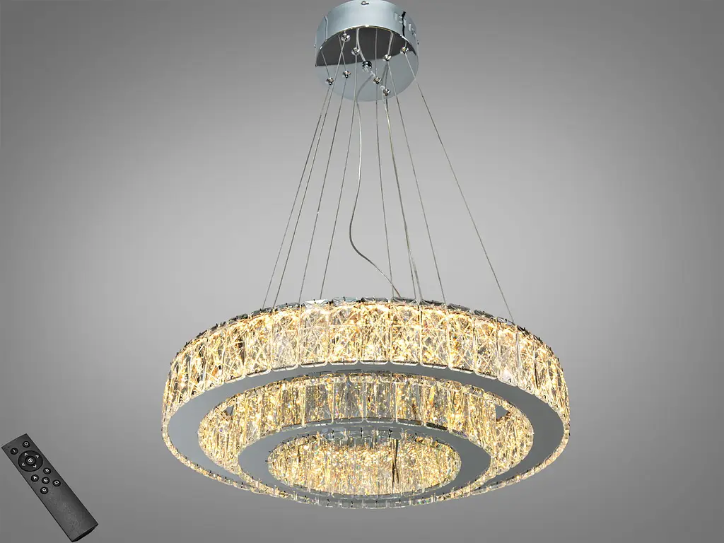 Підвісна люстра LED Diasha 575/500+320HR хром 82 Вт 4510 Лм - фото 2