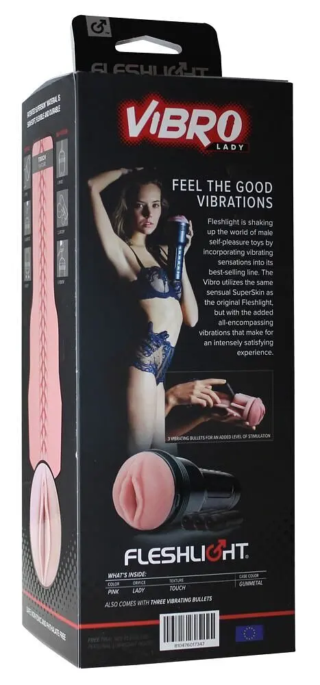Мастурбатор з вібрацією Fleshlight Vibro Pink Lady Touch, три віброкулі, стимулювальний рельєф - фото 6