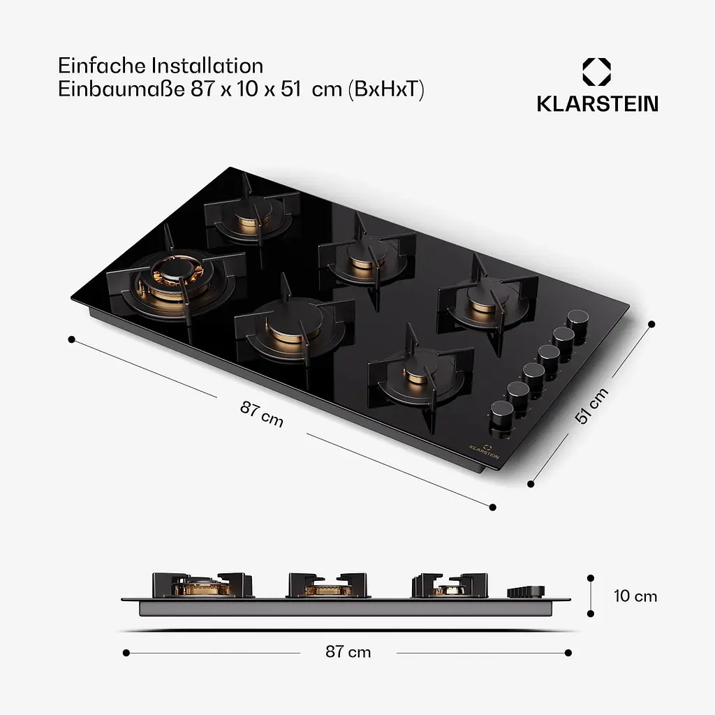 Газовая плита Klarstein Goldflame 6 (10045628) - фото 7
