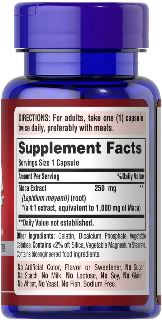 Натуральная добавка Puritan's Pride Maca 1000 mg Exotic Herb for Men 60 капсул - фото 2
