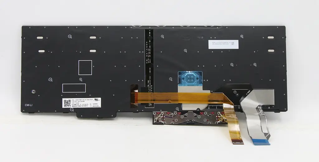 Клавіатура для ноутбуків Lenovo ThinkPad T15 Gen1 чорна з чорною рамкою, з трекпоінтом, з підсвічуванням RU/US - фото 2