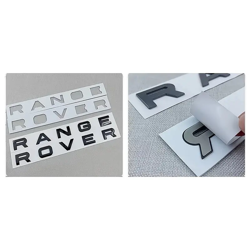 Емблема напис RANGE ROVER сіра 720х31мм пластик (на скотчі) - фото 4