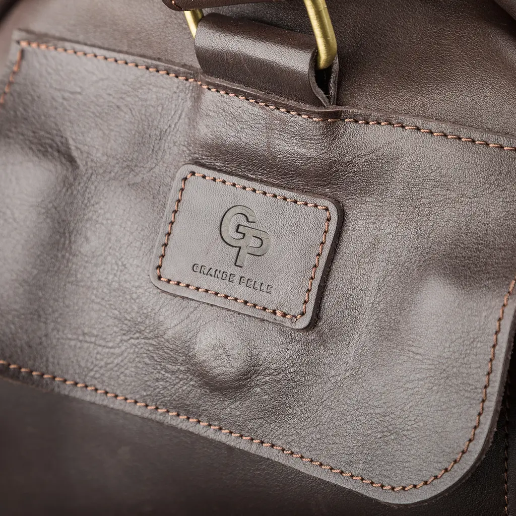 Шкіряна дорожня сумка GRANDE PELLE 55х31х24 см sum0012559 - фото 4