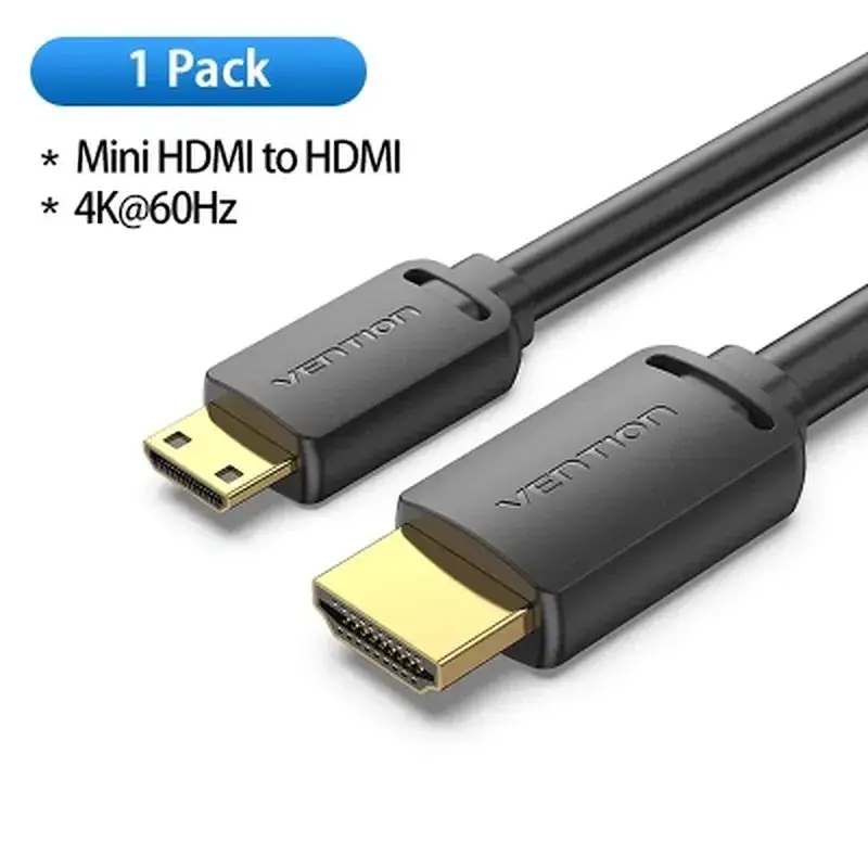 Кабель мультимедійний HDMI M to HDMI mini M 1.5m V2.0 4K60Hz Vention (AGHBG) - фото 2