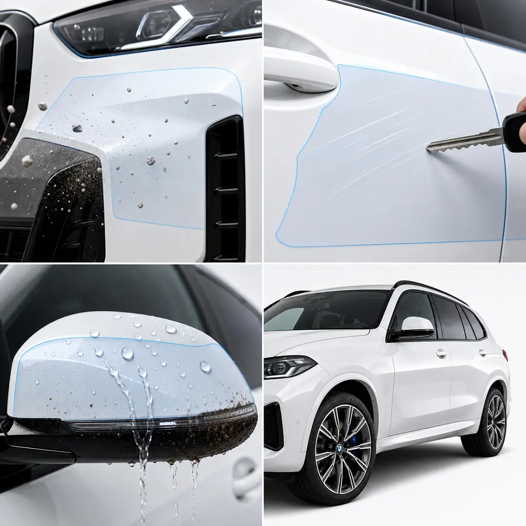 Антигравійна захисна бронеплівка за лекалами для BMW X5 G05 facelift 2023- дзеркала - фото 3
