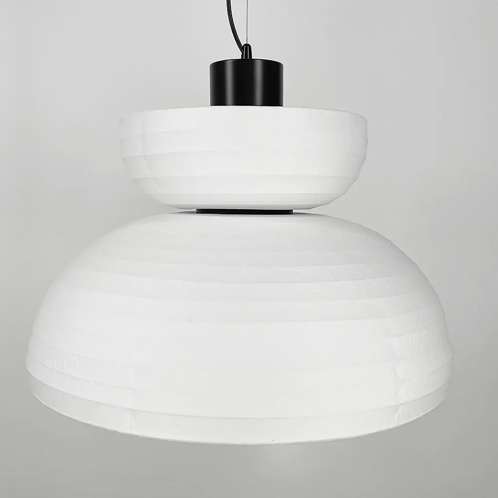 Люстра в черном корпусе с белым абажуром Ø 60 см Ст. PL 053-600 | Line F - фото 7