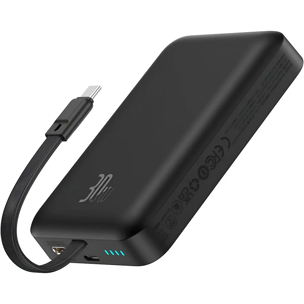 Зовнішній акумулятор Baseus Magnetic Mini 10000mAh 30W Black (P1002210B113-00) [152272] - фото 2