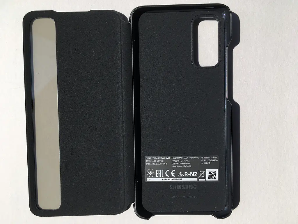 Оригінальний чохол-книжка S-View Clear View Cover EF-ZG980CBEGRU для Samsung Galaxy S20 5G Чорний - фото 5