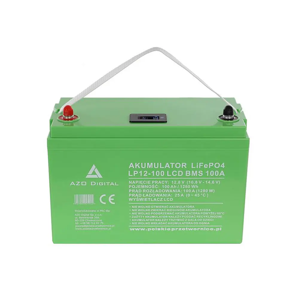 Акумулятор AZO Digital LiFePO4 LP12-100 100Ah 12V 100A LCD Bluetooth (305820) - фото 3
