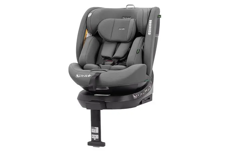 Автокрісло CRL-16002 Octopus Seashell Grey i-Size 40-150 см ISOFIX, поворот, опорна стійка CARRELLO
