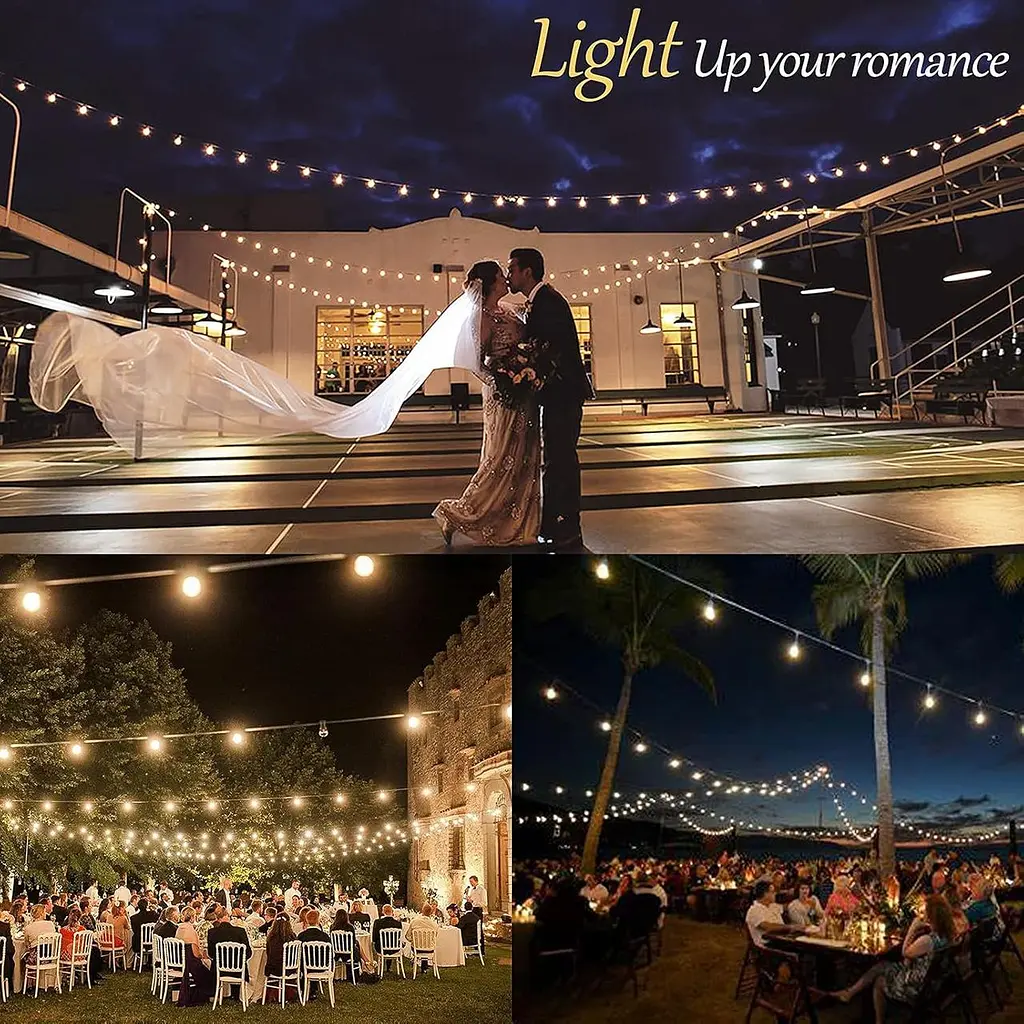 Светодиодная гирлянда Outdoor Power, 10 м Fairy Lights Outdoor Lights с 25+3 лампами G40 IP44 Водонепроницаемые, Внутренние - фото 5
