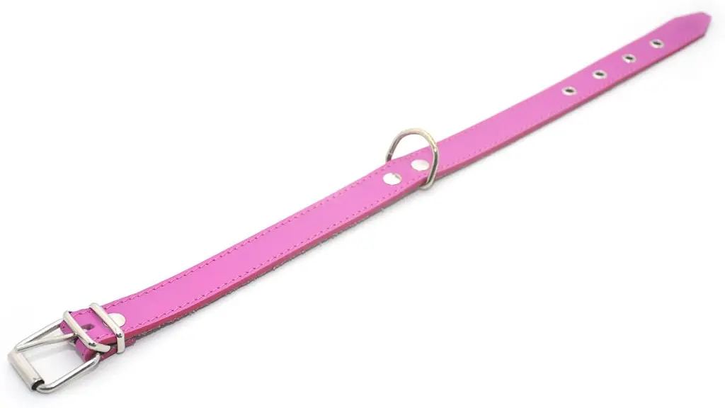 Ошейник для собак Zoo-hunt кожаный О розовый 1,4/22-28 см - фото 2