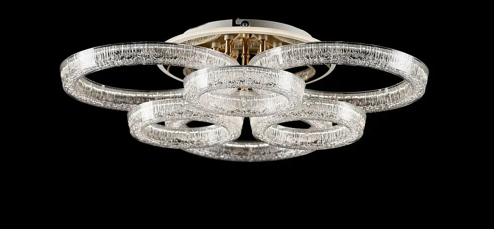 Світлодіодна люстра Splendid Ray LC/3S+3B LED (GD), золото, білий, 80 Вт, від 10-18 м² - фото 4