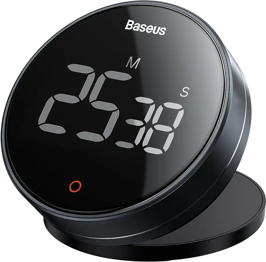 Таймер електронний Baseus Heyo Rotation Countdown Timer Pro dark gray (FMDS000013) - фото 5