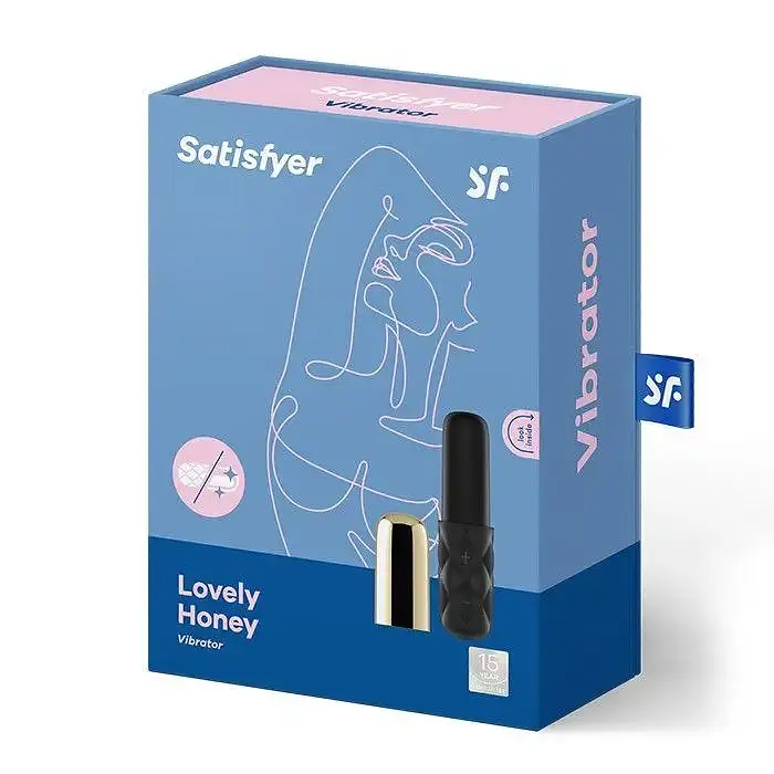 Вібратор Satisfyer - Mini Lovely Honey Gold -помада з 15 варіантами роботи та дуже тихим мотором золотий - фото 6