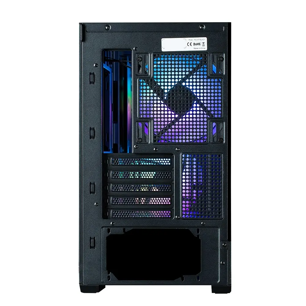 Zalman Корпус P30 AIR без БП, 1xUSB3.0, 1xUSBType-C, 3x140мм ARGB, VGA 392мм, LCS ready, TG Side Panel, mATX, чорний - фото 9