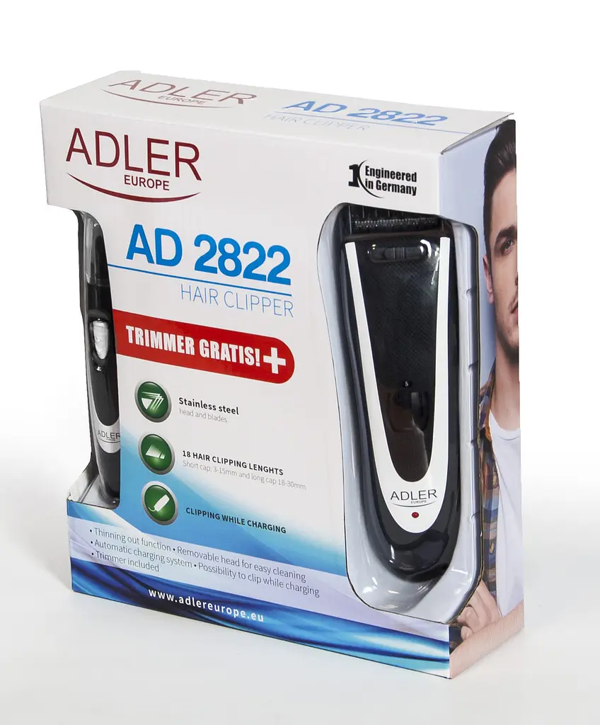 Машинка для стрижки волосся Adler AD 2822 + тример - фото 7