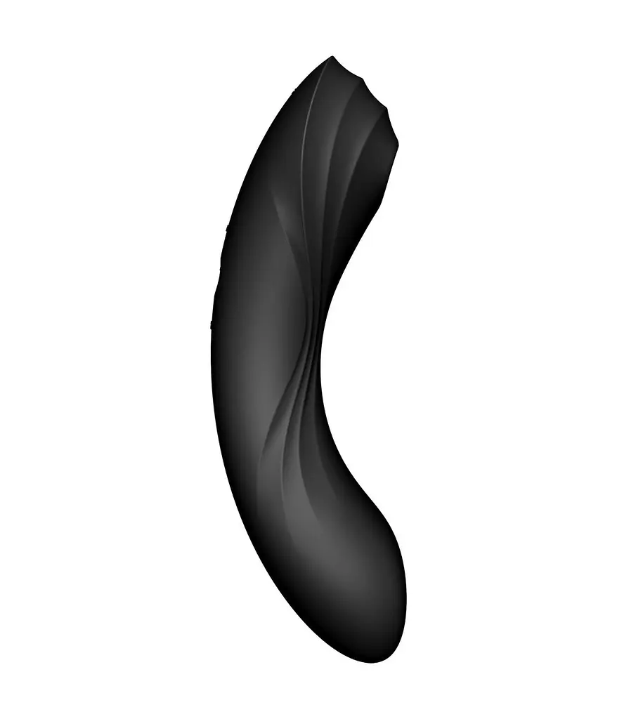 Вакуумный стимулятор клитора с вибрацией Satisfyer Curvy Trinity 4 черный - фото 4