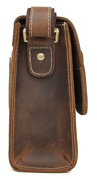 Сумка кожаная мужская Vintage 22,5х17х6 см sum0012918 - фото 5