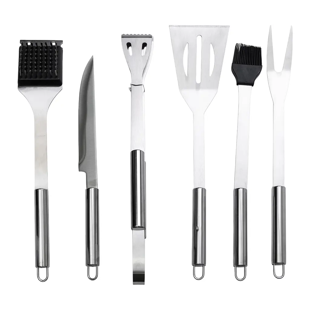 Набір аксесуарів для гриля та барбекю Yiwu HP-20-73 в чохлі, 6 предметів - фото 2