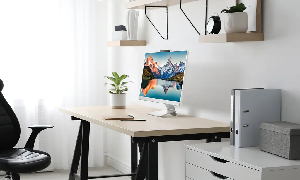 Компьютер персональный моноблок ASUS A3402WVAK-WA0030 23.8' FHD AG Intel 3-100U 16GB F512GB UMA WiFi кл+м 3р без ОС белый (90PT03T1-M000Y0) - фото 2