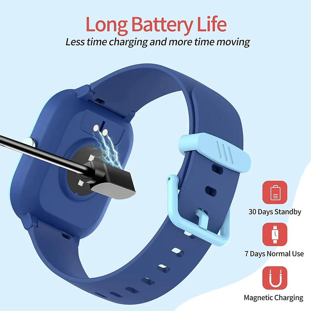 Дитячий смарт-годинник для дітей HENGTO Kids Fitness Tracker, водонепроникний розумний годинник IP68 - фото 8