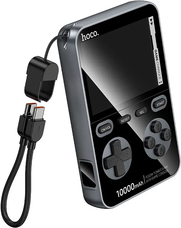 Портативний акумулятор з ігровою консоллю Hoco Q47 Shine 20W 10000mAh metal grey - фото 2