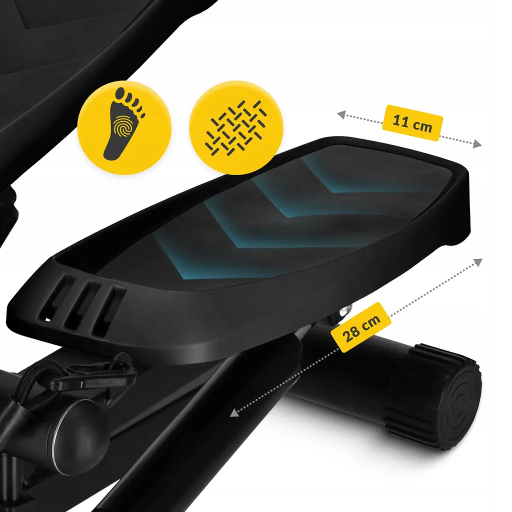 Степпер (мини-степпер) 4FIZJO Evo с эспандерами Black (P-5905973403863) - фото 3