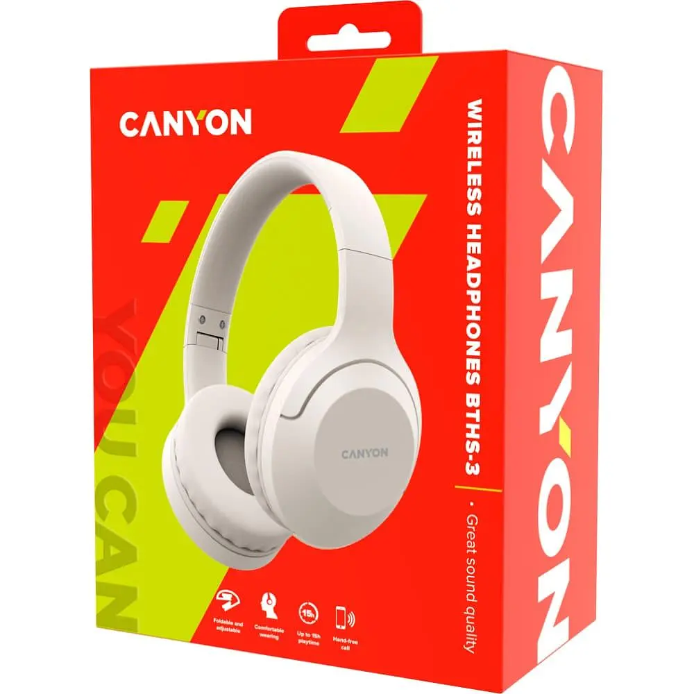 Навушники Canyon BTHS-3 Beige (CNS-CBTHS3BE) - фото 5