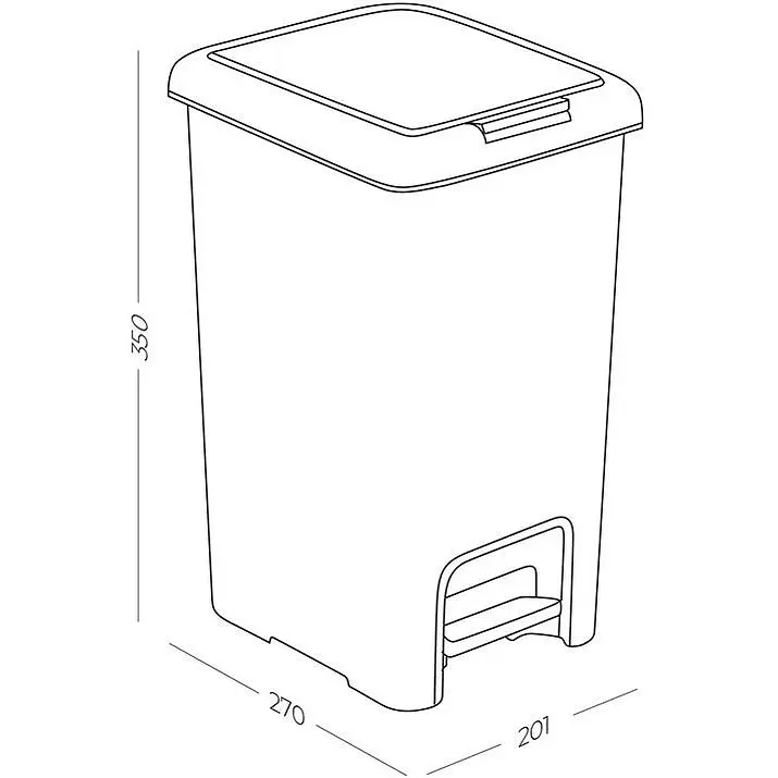 Відро для сміття МВМ My Home з кришкою та педаллю антрацит 10 л (BIN-01 10L ANTHRACITE) - фото 7