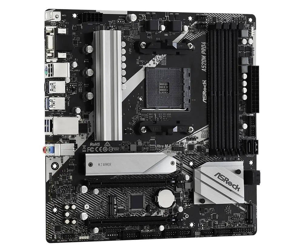 Материнська плата ASRock Socket AM4 (A520M Pro4) - фото 4