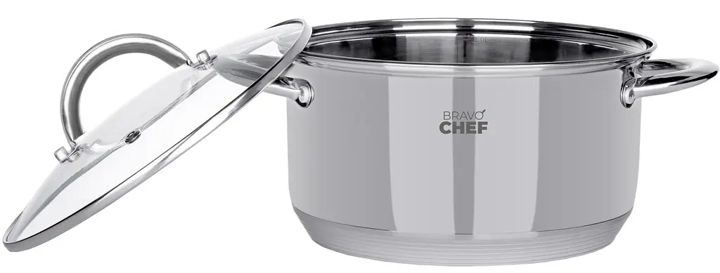 Кастрюля Bravo Chef 20 см (3.6 л) с крышкой (6720869) - фото 4