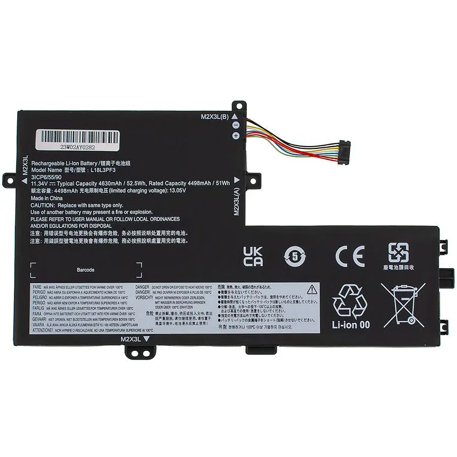 Батарея для ноутбука Lenovo L18C3PF6 (IdeaPad S340-14API C340-14API) 11.34V 52.5Wh Чорний - фото 2