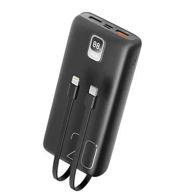Портативный аккумулятор с кабелем XO PR185 20000 mAh черный - фото 2