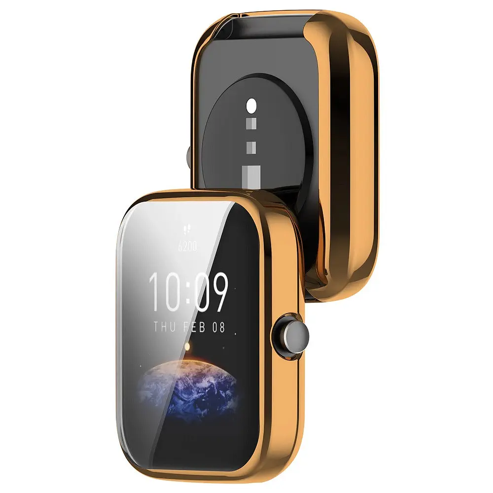 Защитный чехол Tamister для смарт-часов Amazfit Bip 3/3Pro розовое золото - фото 2