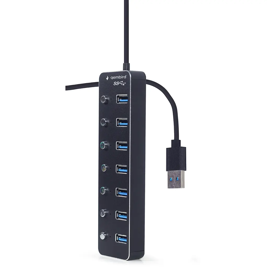 Концентратор Gembird USB 3.0 7 ports (UHB-U3P7P-01) - фото 3