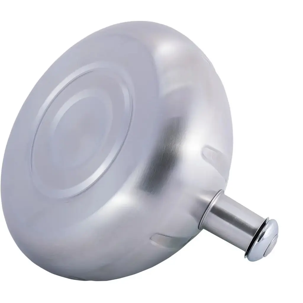 Чайник Kamille з нержавіючої сталі зі свистком зелена ручка 3 л (0671) - фото 4