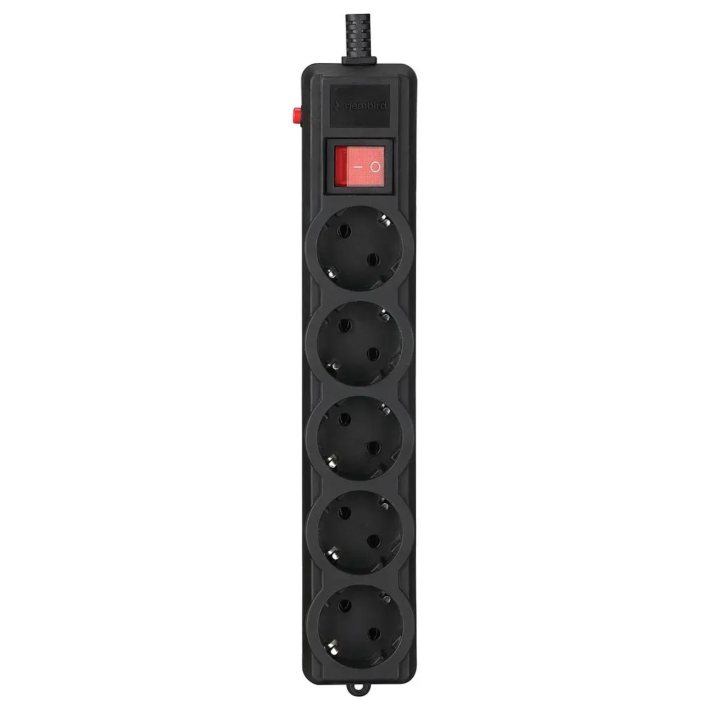 Фільтр живлення Gembird Pro (SPG5-G-6B-PRO) 5 розеток, 1.8м, чорний - фото 4