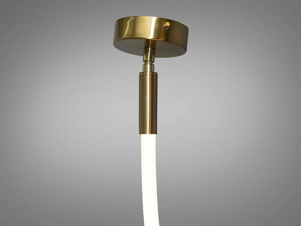 Стильна світлодіодна люстра шланг потужністю 28W, бронза - фото 4