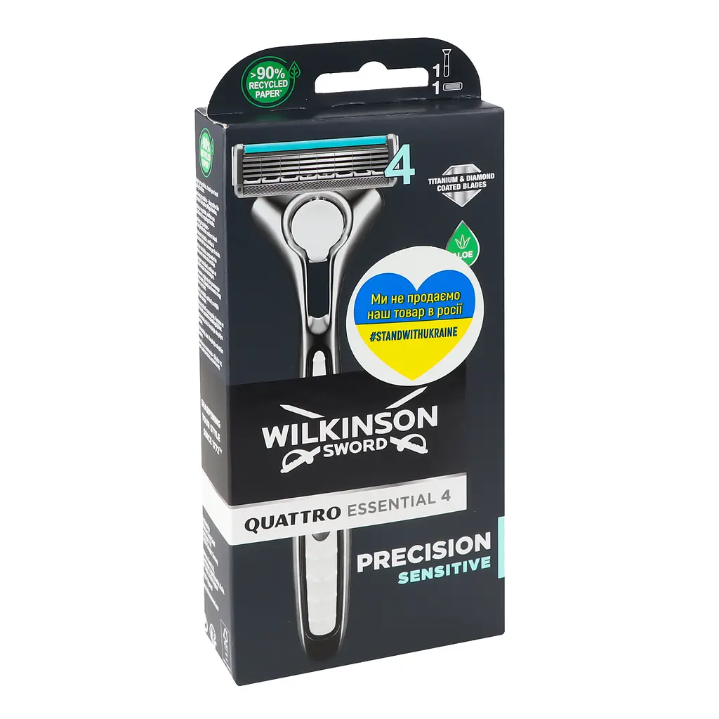 Бритва Wilkinson Sword Quattro Titanium Sensitive зі змінним картриджем, 1 шт. - фото 6