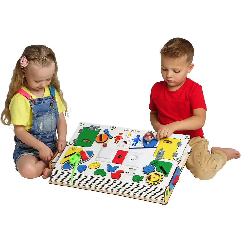 Бизиборд GoodPlay с подсветкой развивающий 56х38х9 см (D005) - фото 5