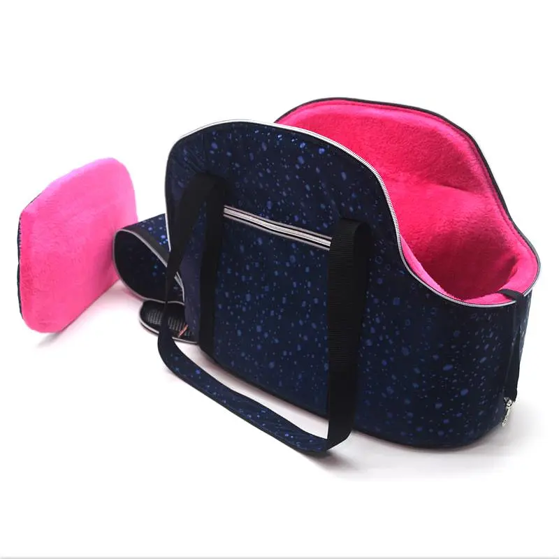 Сумка переноска для кошек и малых собак Zoo-hunt Марсель синяя №0 22х32х29 см - фото 3