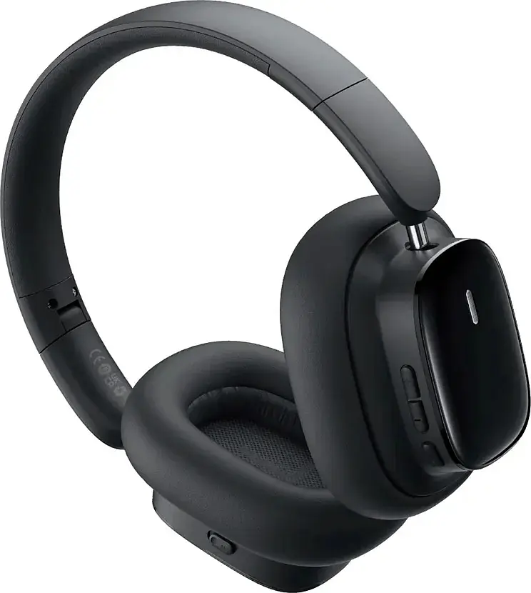 Накладные наушники Baseus Bowie H1i, Noise-Cancellation Wireless Headphones, BT5.3, 3.5mm, 600mAh, 100h, ANC, black - фото 2