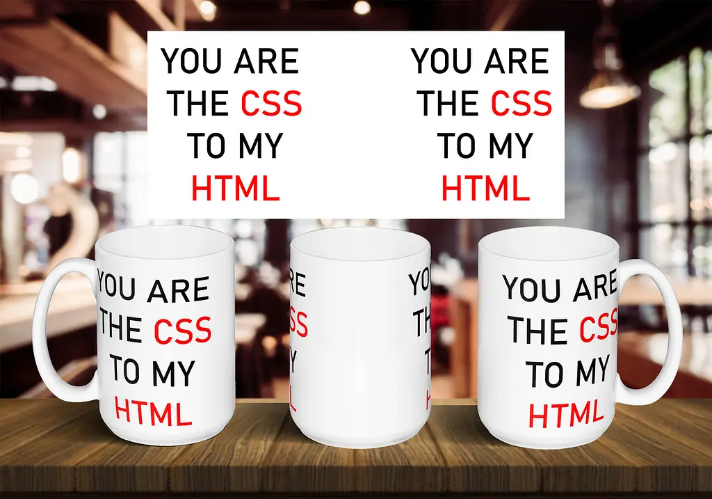 Чашка "You are the css to my html" 425, Білий