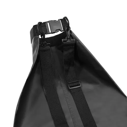 Водонепроникна сумка 30 л Trizand 23568, чорна, туристична Dry Bag з ременем, для каякінгу та подорожей, - фото 4
