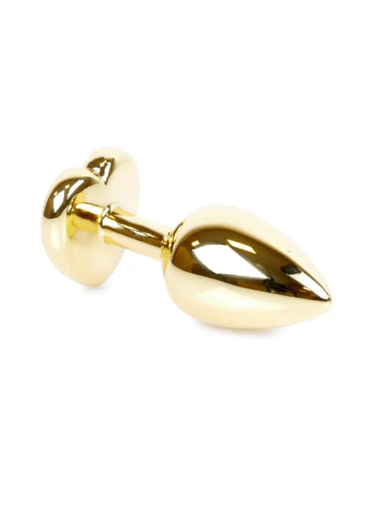 Анальна пробка Jewellery Gold Heart Plug червона - фото 4