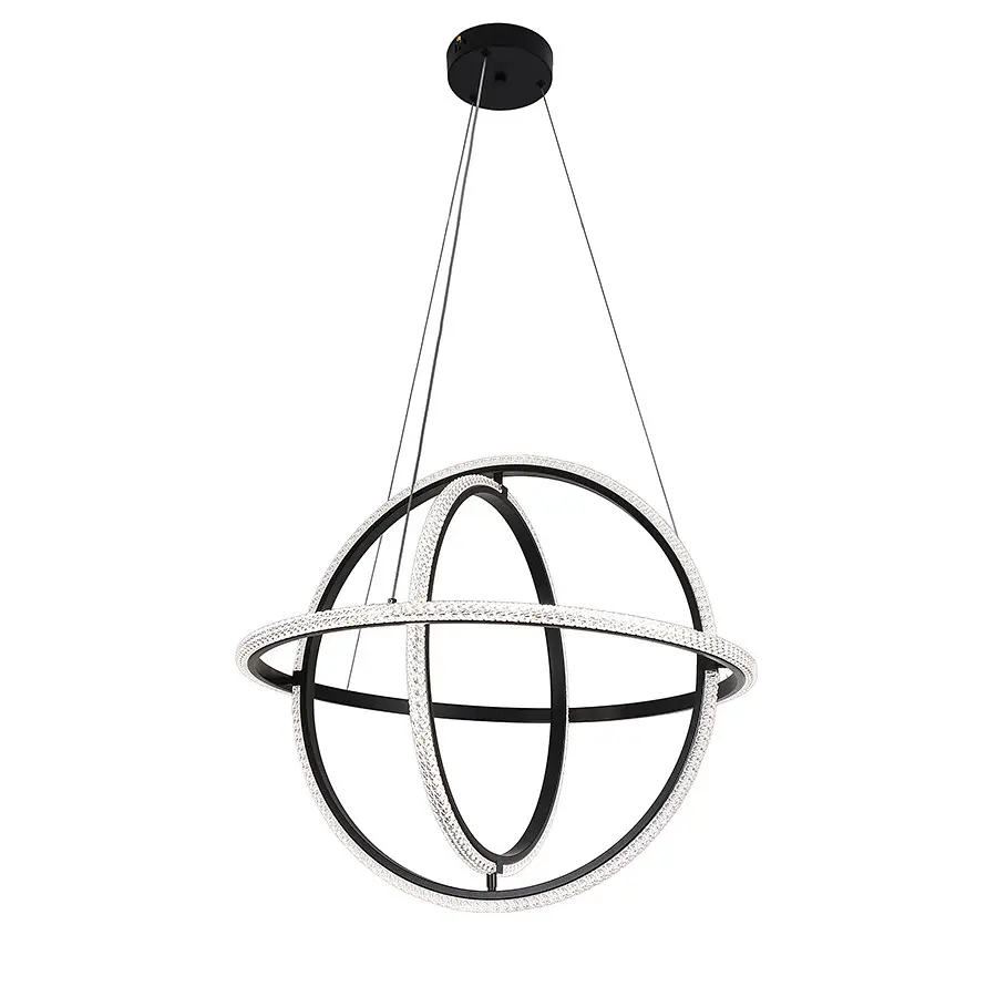 Люстра стельова LED Levistella 799L8703D-3 (600) BK, 70W, чорний, сучасний стиль з пультом управління - фото 2