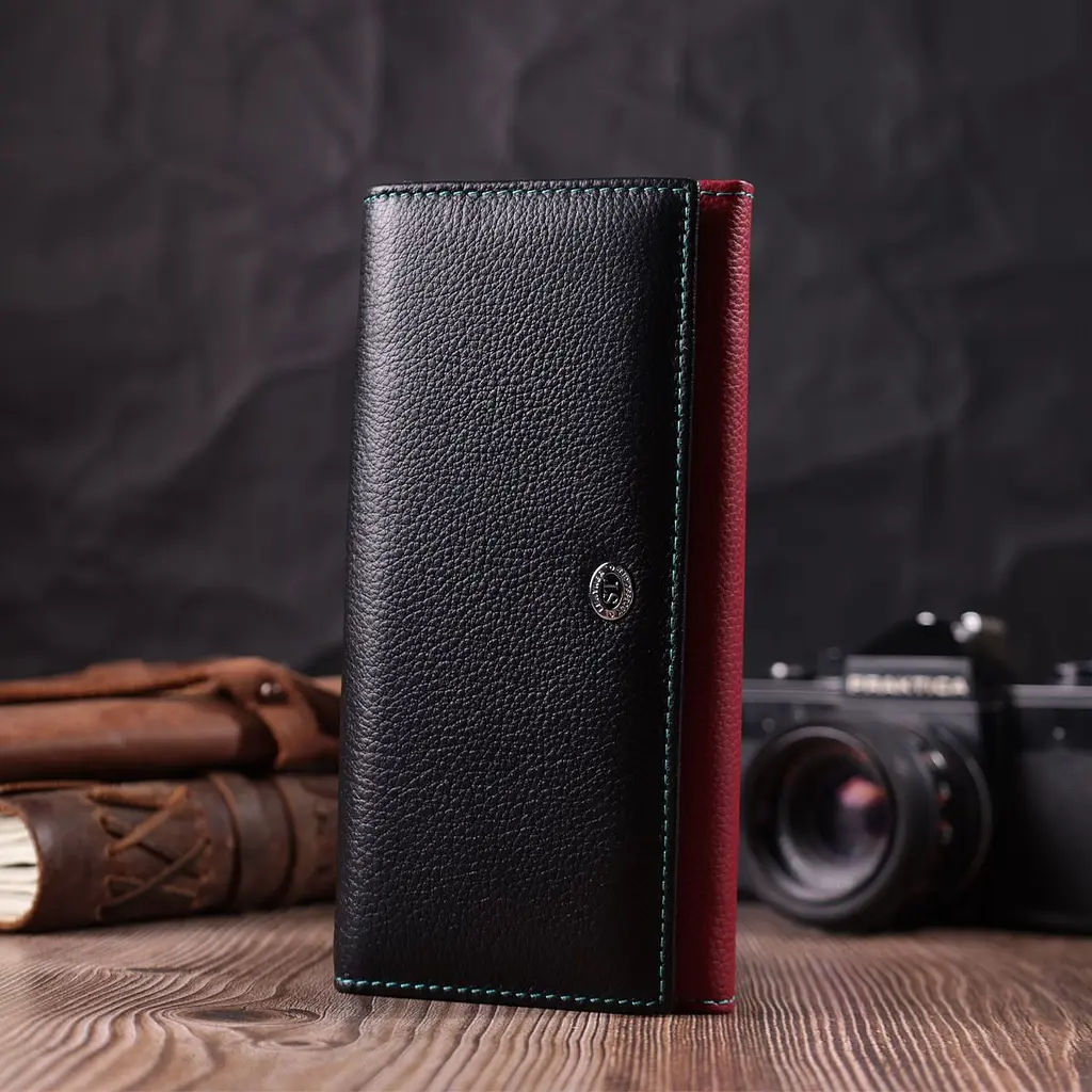 Місткий гаманець для прекрасних жінок із натуральної шкіри ST Leather 22517 різнокольоровий - фото 6