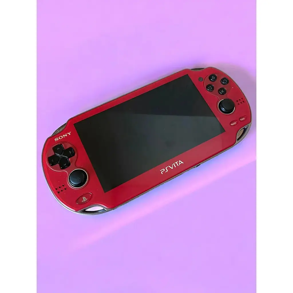Портативная игровая приставка карманная, консоль беспроводная Playstation Vita Fat (Красная) 64 GB + 25 игр - фото 1
